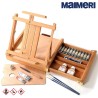 Maimeri Artisti - Cassetta Cavalletto con 13 Colori ad olio professionali 20 ml e 1 bianco da 60 ml + accessori