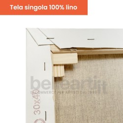 1 tela per dipingere Lino 100% a grana fine spessore 2 cm. Produzione Artigianale