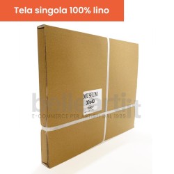 1 tela per dipingere Lino 100% a grana fine spessore 2 cm. Produzione Artigianale