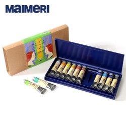 Maimeri Gouache - Confezione in plastica con 12 tubi da 20 ml di tempera extrafine