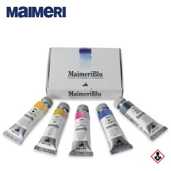 Maimeri Blu Intro Set - Confezione con 5 tubi da 12 ml. di colori per acquerello professionali