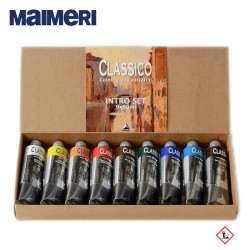 Maimeri Classico Intro Set - Confezione con 9 tubi da 60 ml. di colori ad olio extrafine
