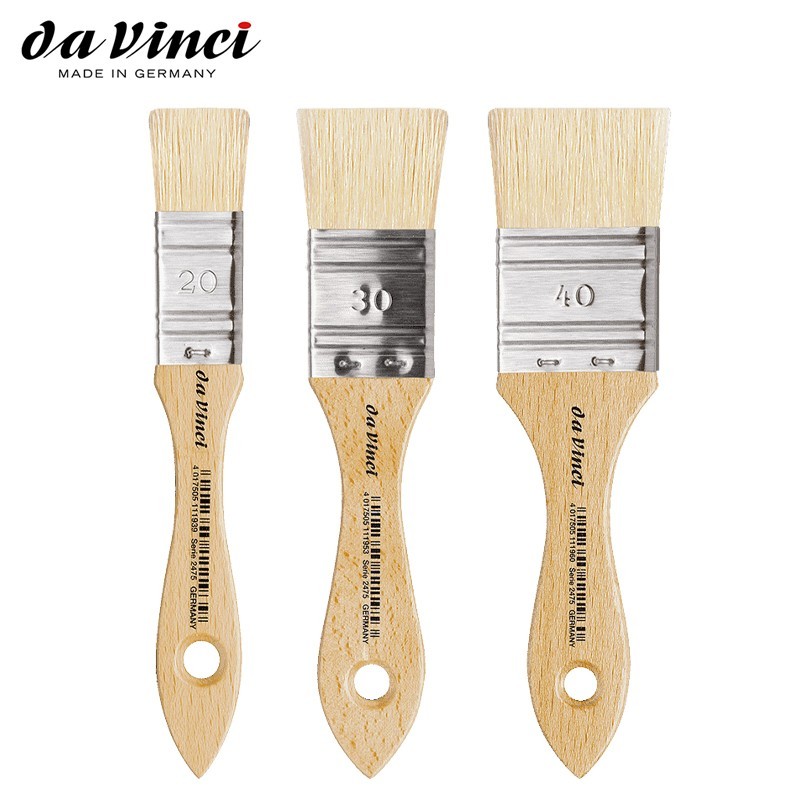 Pennellessa Serie 2475 N°20 Setola Bianca Manico Corto — immagine 4