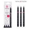 Talens Pigment Fineliner Set - 3 Pennarelli neri a punta ultra fina
