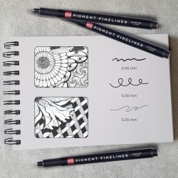 Talens Pigment Fineliner Set - 3 Pennarelli neri a punta ultra fina