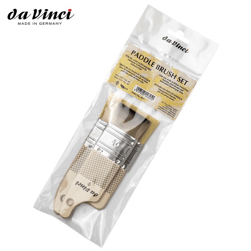 Da Vinci - Set 4071 Paddle con 2 pennellesse in pelo sintetico
