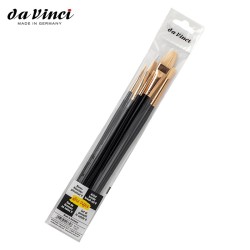 Da Vinci - Set Plain Air con 5 pennelli in setola per Olio e Acrilico