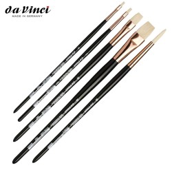 Da Vinci - Set Plain Air con 5 pennelli in setola per Olio e Acrilico