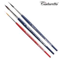 Tintoretto - Set per Decorazione CERAMICA 8208 - 3 pennelli a pelo sintetico in blister