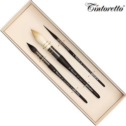 Tintoretto - Set FELTRACCO 7908 - 3 pennelli per acquerello in cofanetto di cartone