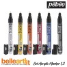 Pébéo ACRYLIC MARKER - Set da 6 pennarelli acrilici con punta tonda da 1,2 mm