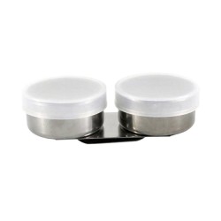 Vaschette doppie da Tavolozza in metallo con coperchio in plastica 40x17 mm