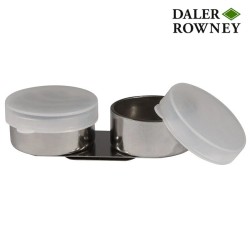 Vaschette doppie da Tavolozza in metallo con coperchio in plastica 40x17 mm