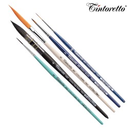 Tintoretto - Set ACQUERELLO PREMIUM 9003 - 5 pennelli a pelo sintetico in blister