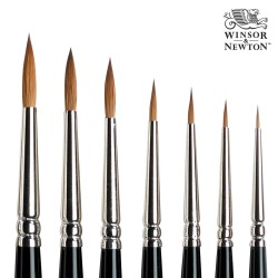 Set con pennelli Serie 7 W&N - 7 pennelli tondi in pelo di martora Kolinsky
