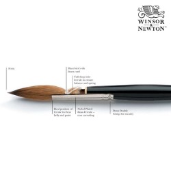 Pennelli Serie 7 Winsor&Newton - Tondo in Pelo di Martora Kolinsky