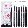 Talens Pigment Fineliner Set - 6 Pennarelli neri a punta ultra fina
