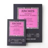 ARCHES - BLOCCHI DA 12 ff DI CARTA PER ACQUERELLO COTONE 100%, GRANA SATINATA 300 Gr.