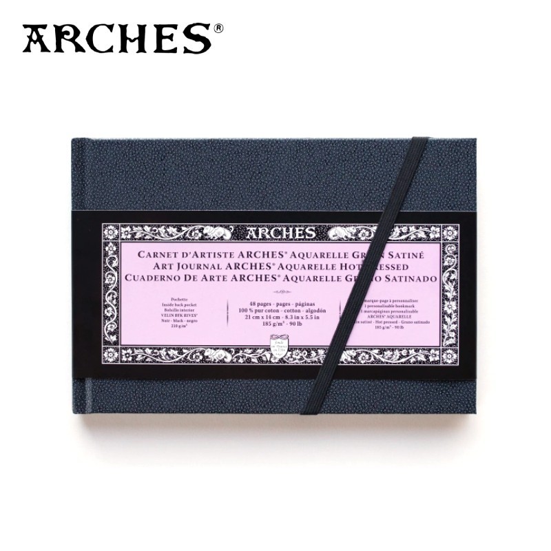 ARCHES ART JOURNAL - Blocchi 14x21 cm di carta per acquerello 24 ff. da 185 gr. a grana fine o satinata — immagine 4