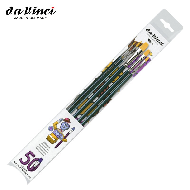 DA VINCI - SET 50° Anniversario NOVA - 5 PENNELLI MANICO LUNGO