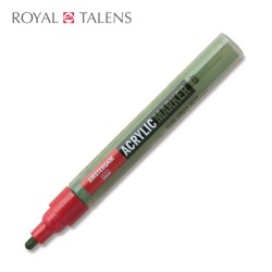 Amsterdam - Pennarello acrilico Verde Oliva scuro - Punta tonda da 4 mm