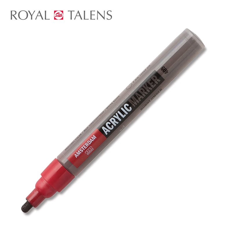 Amsterdam - Pennarello acrilico Terra d'Ombra bruciata - Punta tonda da 4 mm