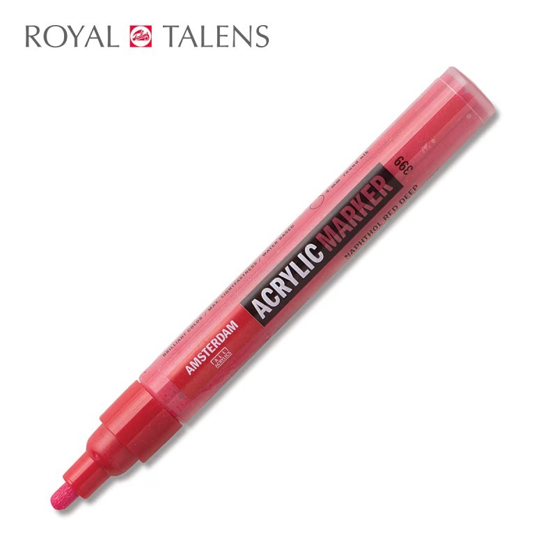 Amsterdam - Pennarello acrilico Rosso Naphtolo scuro - Punta tonda da 4 mm