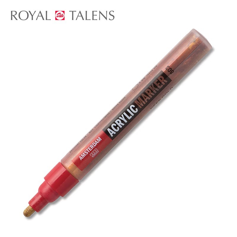 Amsterdam - Pennarello acrilico Oro scuro - Punta tonda da 4 mm