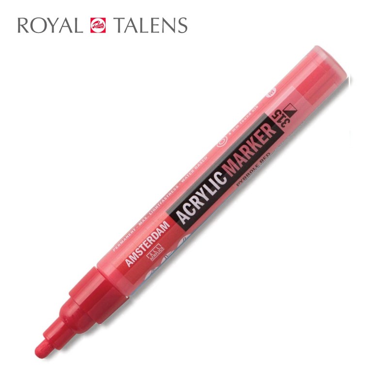 Amsterdam - Pennarello acrilico Rosso Pyrrolo - Punta tonda da 4 mm