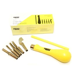 Sgorbia per linoleografia con 5 punte intercambiabili