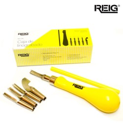Reig - Sgorbia per linoleografia con 5 punte intercambiabili