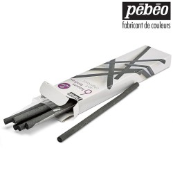 Pébéo Charcoal Box - 6 Bastoncini di Fusaggine diametro 5/6 mm
