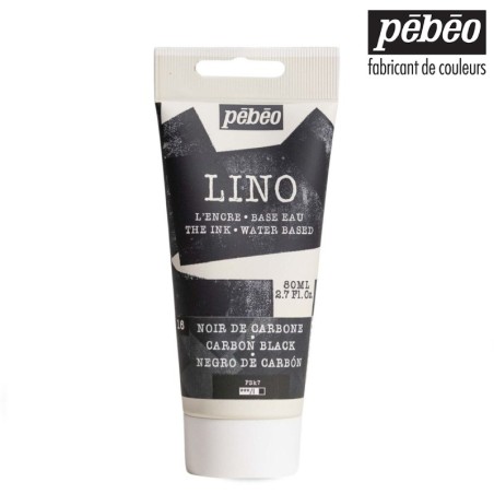 Pébéo Lino - Inchiostro per linoleografia in tubo da 80 ml - Nero di Carbonio