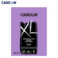Canson XL Marker - Blocco di Carta da disegno 100 fogli da 70 gr. Formato A4 grana extra liscia