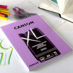 Canson XL Marker - Blocco di Carta da disegno 100 fogli da 70 gr. Formato A4 grana extra liscia